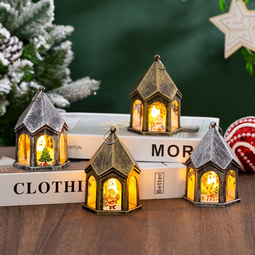 Castle Christmas Atmosphere Lamp Wind Lantern Night Light Christmas Decor