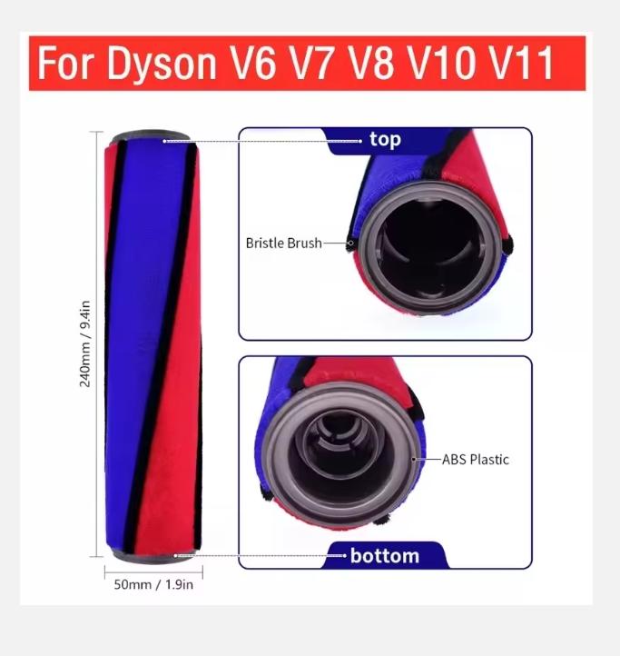 For Dyson V6 V7 V8 V10 V11 V12 V15 Vacuum Cleaner Accessories Washable HEPA Filter Roller Brush Head Replacement Parts