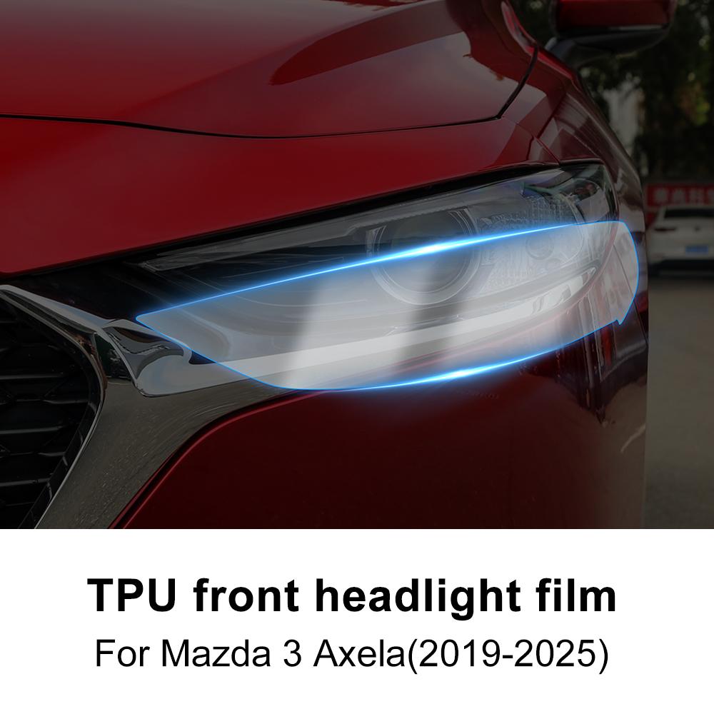 TPU Car Headlight Protective Film For Mazda 3 Axel -2025 Transport Smoke Anti-Scratch Auto External Car Accessories