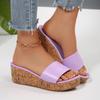 Мода Новые Летние Женские Повседневные Туфли на Платформе, Клиновидном Каблуке, Тапочки, Модные Сандалии-Гладиаторы с Открытым Носком, Женская Обувь, Шлепанцы, Мюли