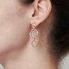 ELLE Jewelry Urban 14K Triple Round Drop Earrings (Gold Pin) ELGPEE392