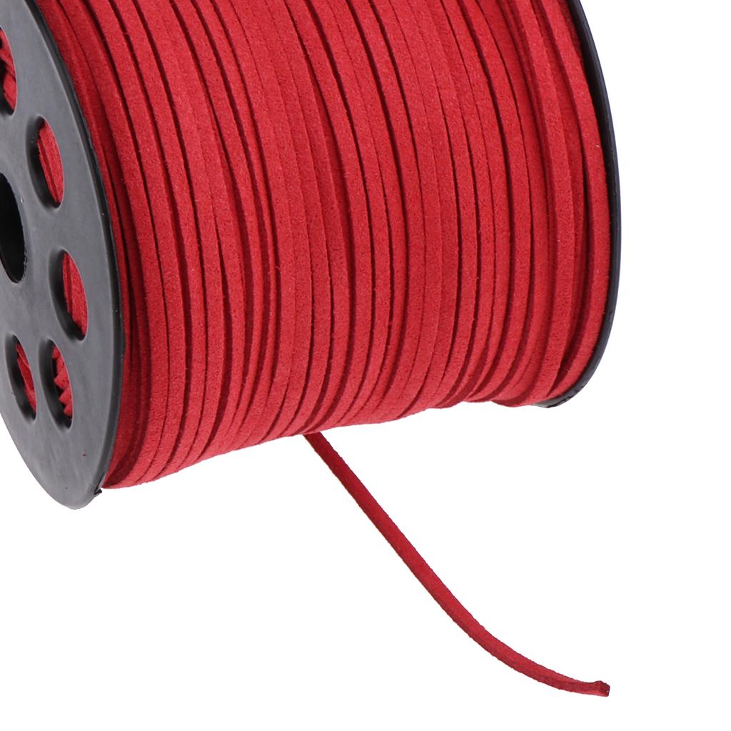 98 Yards 2.7mm Faux Suede Cord String Lace Beading Thread Black