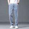Летние ультратонкие мужские джинсы из лиоцелла, мягкие, дышащие, свободные, прямые, светло-голубые джинсовые брюки, деловой кэжуал, брюки из ледяного шелка