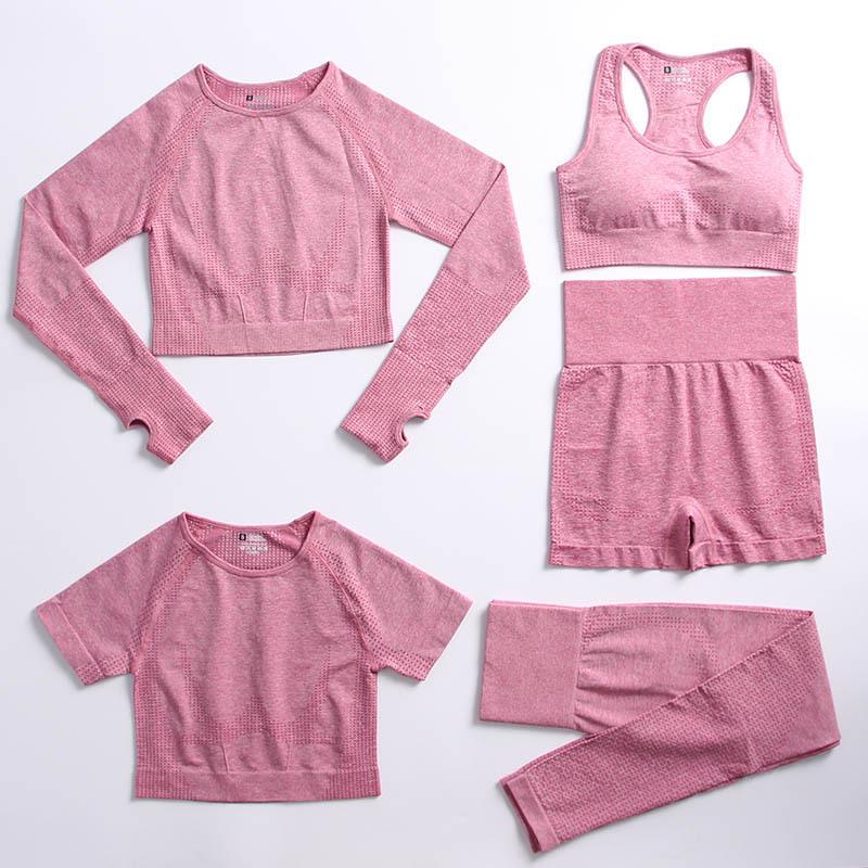New European & American Women's Quick-Dry Yoga Set: Long Sleeve Top, Sport Vest, Tight Pants.