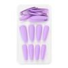 24Pcs/Set Matte Full Cover Manicure Nail Tips False Nails Ballerina Nail Coffin Fake Nail