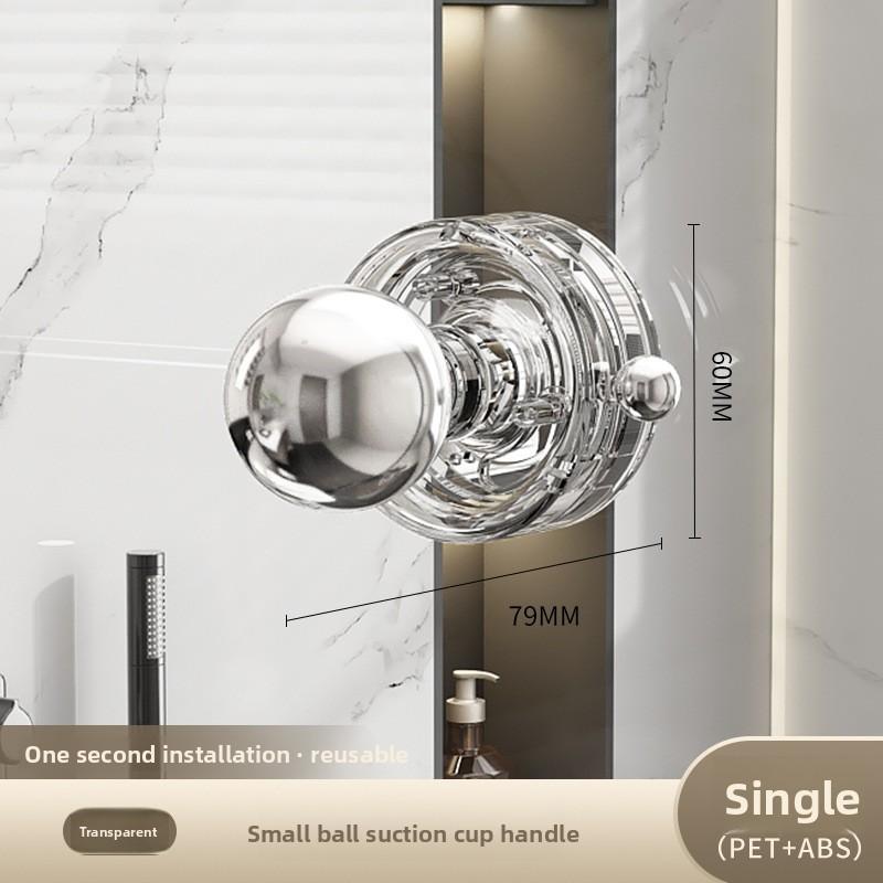 1 шт. Ручка для стеклянной двери на присоске, без сверления, для ванной комнаты, раздвижной двери, прочный поручень, ручка для окна, дверцы шкафа, холодильника