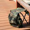 2 In 1 Folding Chair Portable Backpack Stool Collapsible Camping Fishing Chair 12.6x11.0x13.4in