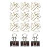 5 Boxes Binder Paper Clips Metal Clamps Simple Creativity Handcraft Craft Stationery 15MMGolden Palm