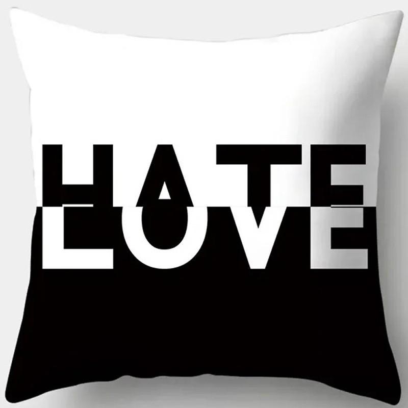 Stylish Black and White Patterned Pillow Covers Pattern Cushion Cover Suitable for Sofa Bedroom Car Pillow Cover