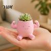 Modern Desk Decor Cute Muscular Man Planter, 3D Printed Smile Face Plant Novelty Gift for Lovers Pot, Decorative Funny Container Succulents
