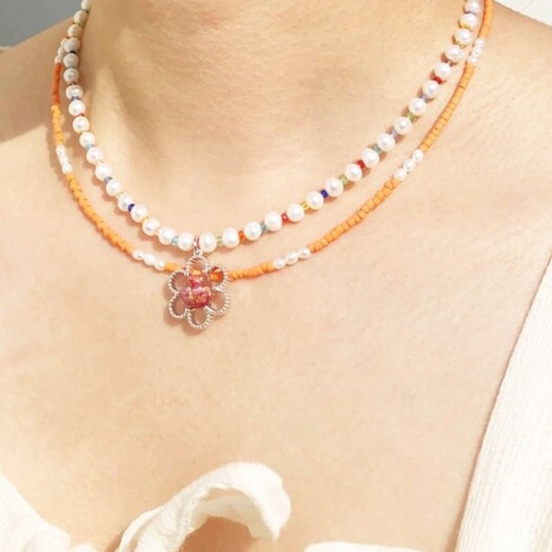 luvinball Beads&Pearl Necklace SET