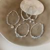 Aquamarine Series Broken Silver Natural Stone Beaded Bracelet Women'S Fresh And Fashionable Personalized Versatile Bracelet Jewelry