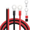 Кабели солнечной батареи 10 AWG Кабели инвертора питания с кольцевыми клеммами 3/8" Провод 10AWG Луженая медь Кабель-удлинитель для солнечной энергии, RV, Автомобиля, Лодки