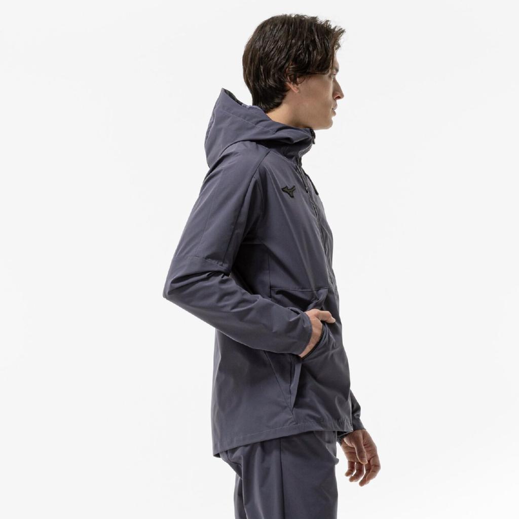 Mizuno Proof Stretch Training Odyssey Gray Men's Water-Repellent Jacket, 32MCC570,