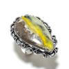 Bumblebee Jasper Gemstone Handmade 925 Sterling Silver Jewelry Ring Size 9 V1n86