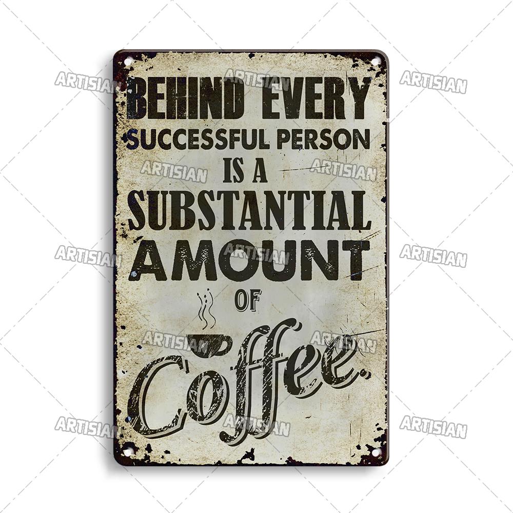 Кофе Металлическая Жестяная Табличка Винтажная Металлическая Табличка с Меню Забавная Металлическая Табличка Декоративная Тарелка Домашний Бар Кафе Стена Индустриальный Декор