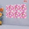 6 шт. Панели для стены с искусственными цветами, 15x15 дюймов, 3D Роза, Гортензия, Георгин, Цветочный коврик, Розовые, Белые Искусственные цветы для Свадьбы, Домашнего декора