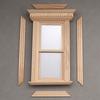 Dollhouse Furniture DIY Double Window Glass Plate Doll House Window Wooden Frame Doll Furniture