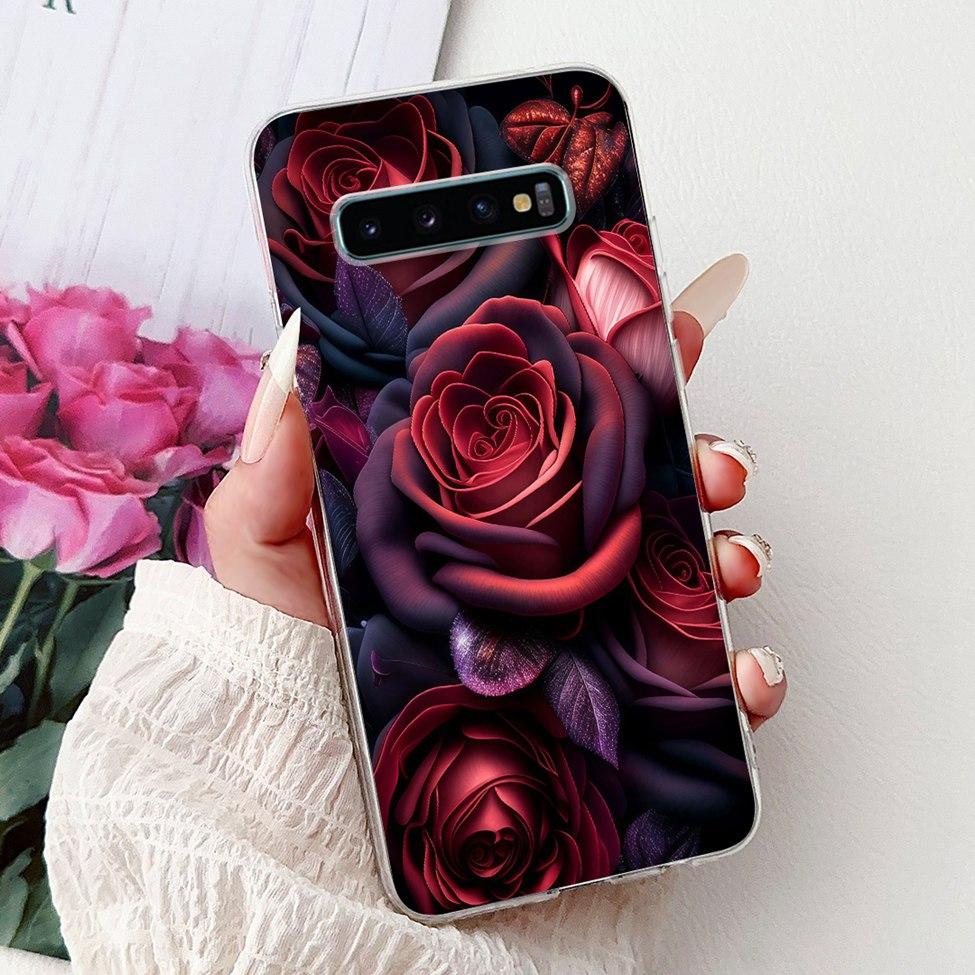 Чехол для Samsung S10 Plus SM-G975F Милый Кавайный Модный Цветочный Роскошный Крутой Расписной Мягкий Чехол для Телефона Samsung Galaxy S10+