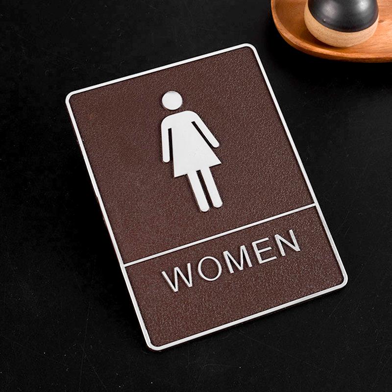 Акриловая этикетка для ванной комнаты, съемная самоклеящаяся табличка для туалета, настенная наклейка, настенная этикетка для двери в туалет, декор своими руками