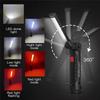 Folding COB XPE LED Work Light Flashlight USB Rechargeable Torch Magnetic Base & Hook, Emergency Car Inspection Lamp Red SOS