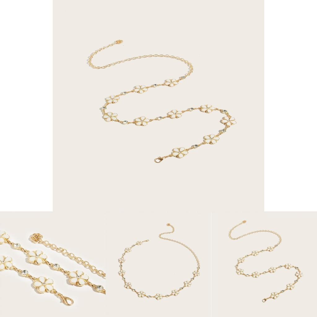 Летняя Цветочная Металлическая Поясная Цепочка Аксессуар Для Женской Моды