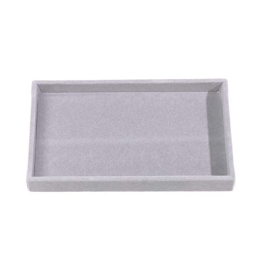 Бархатный поднос для ожерелья Штабелируемая витрина Ящик-органайзер Лотки Кольцо Браслет Ожерелье