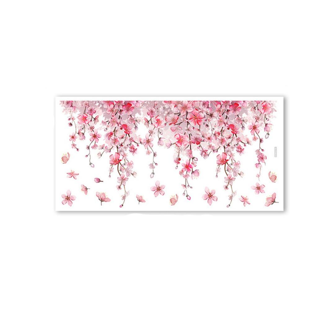 Self-adhesive Flowers Butterfly Wall Stickers Beautiful Background Decor Decals  Living Room