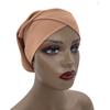 Ribbed Cross Front Under Scarves Muslim Inner Hijab Cap