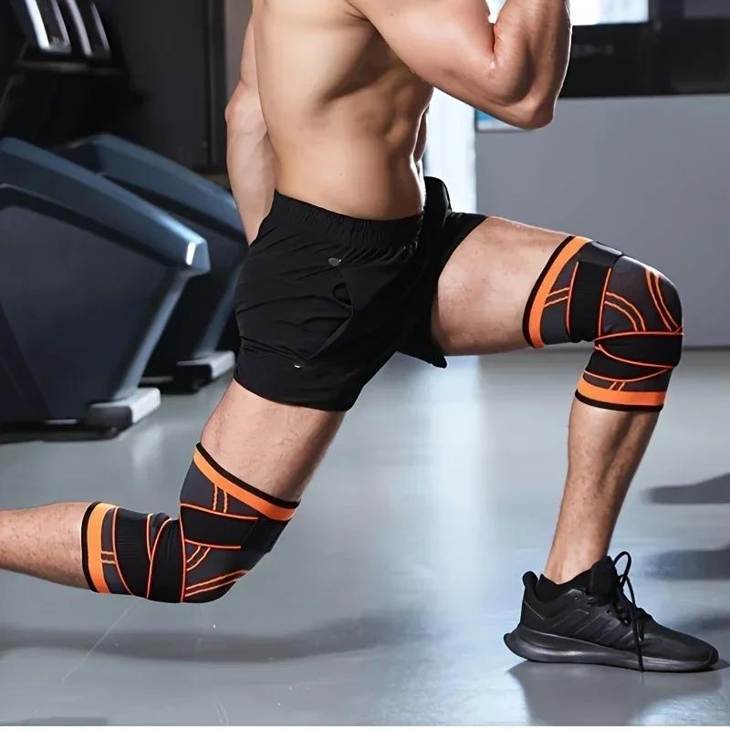 Knee Protector Sports Breathable Knee Pad Fitness Men Women Basketball Knee Brace Gym Compression Straps Hiking Sleeve Amagi