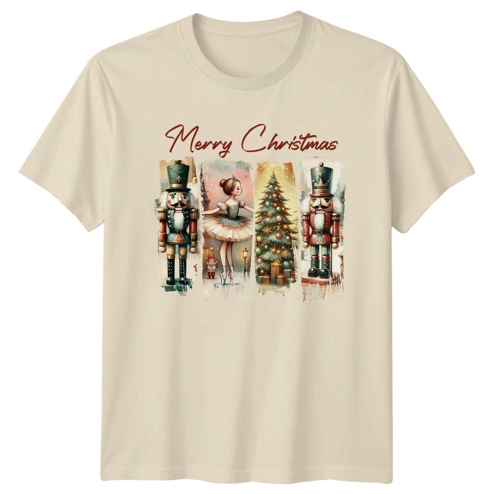 Merry Christmas Nutcracker Ballerina Holidays Christmas Unisexs Unisexs Graphic Tee