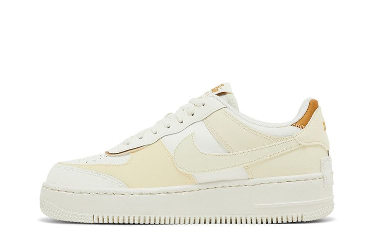 Nike Air Force 1 Shadow Sail Кокосовое молоко Металлический золотой (Женский)