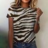 Модная полосатая футболка, женская одежда, летний повседневный топ с круглым вырезом и короткими рукавами, свободная удобная одежда, женская футболка