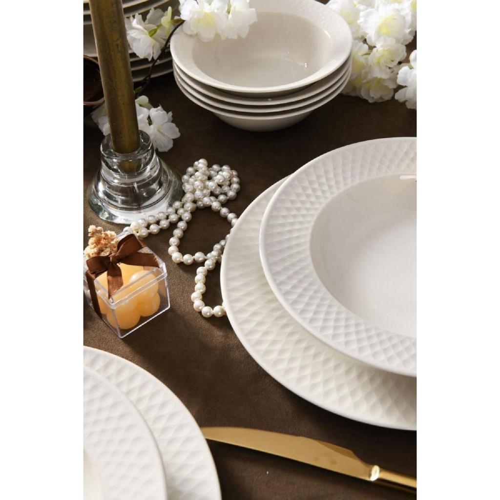 Столовый сервиз Verona на кости на 6 персон, 18 предметов - кремовый