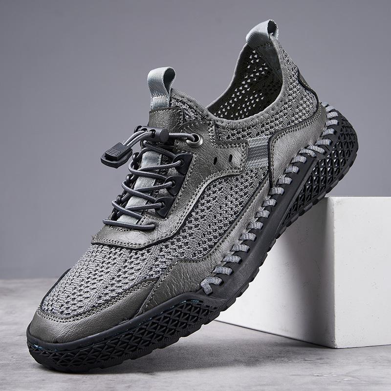 Летние мужские кроссовки, дышащая повседневная обувь, удобные мужские мокасины, сетчатая обувь, кроссовки для ходьбы на открытом воздухе