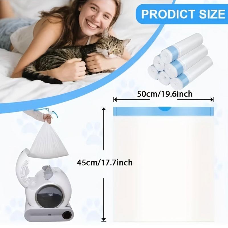 2/5/10 Rolls Pet Poop Bags for Tonepie Automatic Cat Litter Box, Cat Garbage Bags for Self Cleaning Cat Toilet, Pet Waste Bags