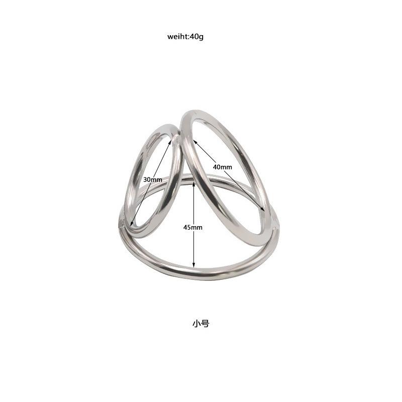 Кольцо на пенис из нержавеющей стали, кольцо с тремя кольцами, секс-игрушки, секс-инструменты, страсть, оргазм, игрушки для взрослых, вспомогательное средство для тренировки нижней части тела