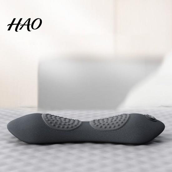 Waist Pad with Lasting Shape Retention Lumbar Support Pillow Deep Tissue Massager Heating & Vibration Breathable Memory Foam Cushion for Travel