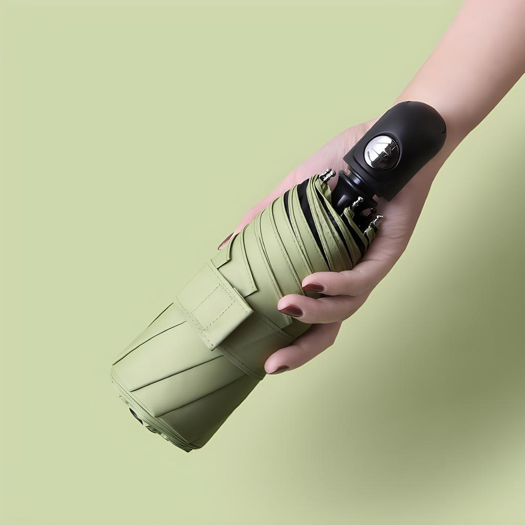 8 Ribs 5 Folding Automatic Umbrella Compact Anti UV Sun Protection Parasol Light Weight Umbrella