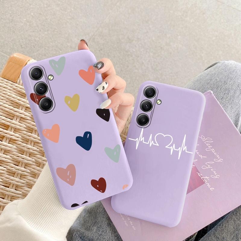Мягкий силиконовый чехол Heart ButterflySoft для Xiaomi Redmi Note 13 Pro 13C Samsung A35 A55 M35 S24 Huawei Honor 200 iPhone Camera Защитный противоударный чехол