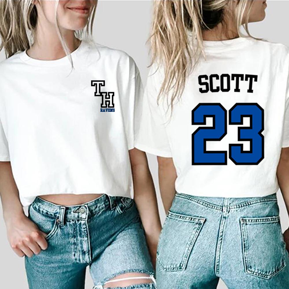 TREE HILL RAVENS Scott 23 Tshirt One Tree Hill Merch Nathan Scott Shirt North Carolina Tees Tv Show OTH Merch 2 Side Print Tops
