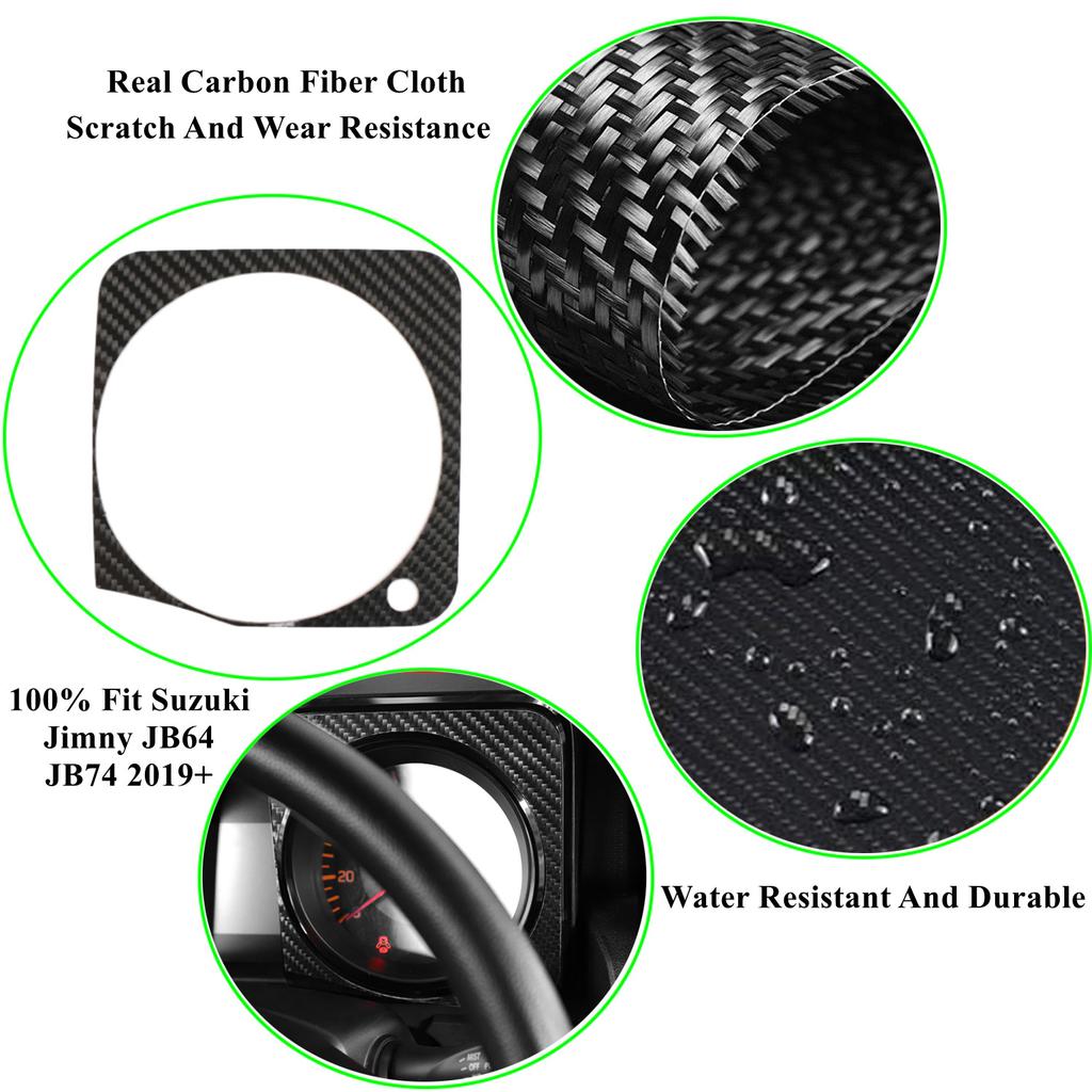 Наклейки для украшения приборной панели автомобиля для Suzuki Jimny JB64 JB74-2023, аксессуары для внутренних молдингов, ABS/настоящий карбон