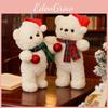 Plush Bear Toy With Scarf And Hat Decor For Kids Christmas Gift And Birthday Present