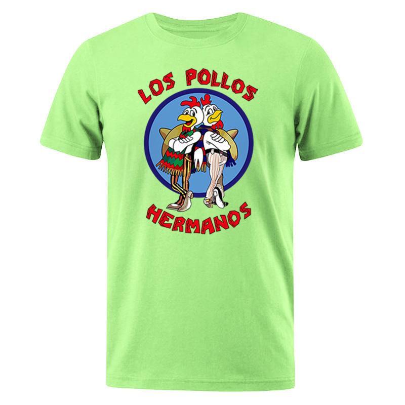 Мужские модные футболки 2023 Лето LOS POLLOS Hermanos Футболка Мужская Chicken Brothers Короткий рукав Футболка Hipster Горячая Распродажа Топы