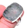Natural Aquamarine Rough Gemstone 925 Solid Sterling Silver Gift Ring S.9 C5V78