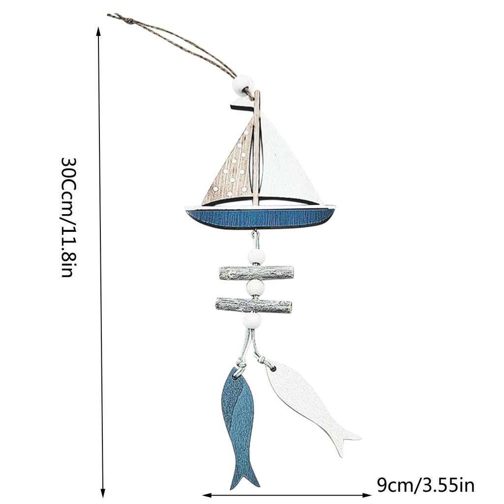 Подвеска из дерева в стиле океана, креативный подарок, рыба, лодка, украшение для дома, украшения из рыб, настенные украшения в пляжно-океанической тематике, декор