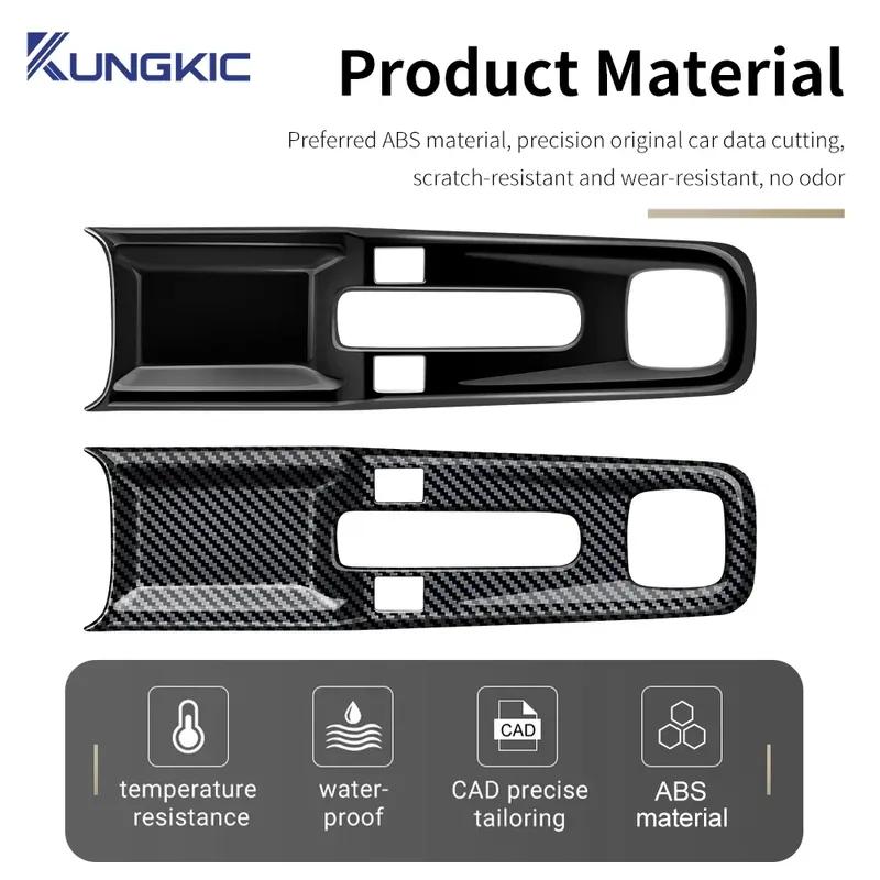 ABS Carbon Fiber Style Cover for Suzuki SWIFT 2024 2025 Car Water Cup Holder Box Panel Trim Sticker Interior Accessories