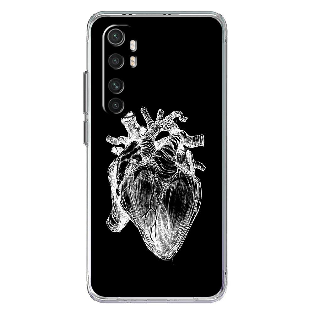 Модель сердечно-сосудистой системы Сердце Чехол для телефона Для Xiaomi Mi Poco X6 X5 NFC X3 F6 F5 Pro F4 F3 15 14T 14 13T 12T 12 13 Lite 11 Обложка