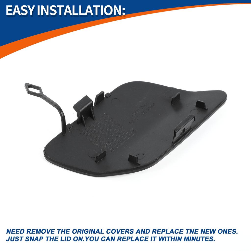 ACROPIX Rear Light Car Bumper Toe Hook Cover Cap for Mercedes Benz W205 Diamond Compatible Part Number 1 Piece C-Class 2015-2020, Silver, A2058850224,