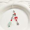 Christmas Tree Phone Chain Snowflakes Water Drop Anti-Lost Lanyard Earphone Case Pendant Bag Decor